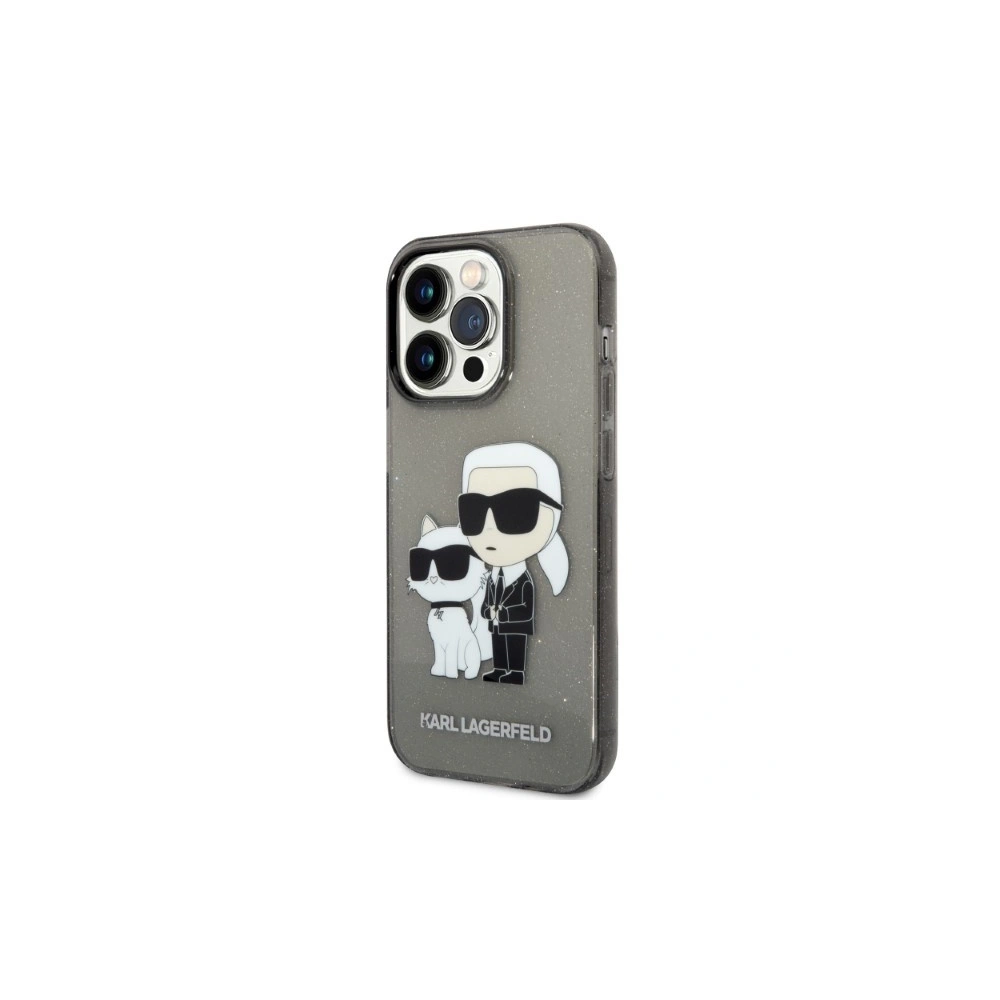 Etui Karl Lagerfeld KLHCP14XHNKCTGK Apple iPhone 14 Pro Max czarny/black hardcase IML GLIT NFT Karl&Choupette