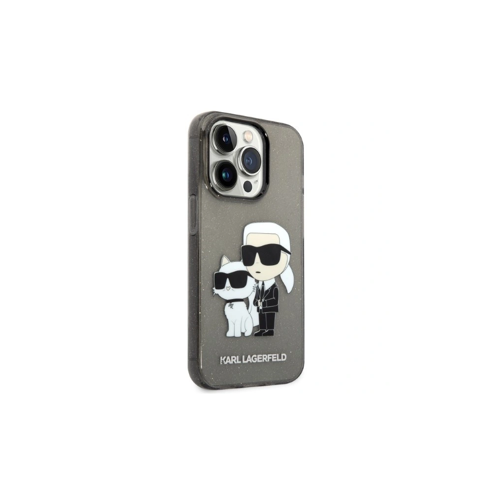 Etui Karl Lagerfeld KLHCP14XHNKCTGK Apple iPhone 14 Pro Max czarny/black hardcase IML GLIT NFT Karl&Choupette