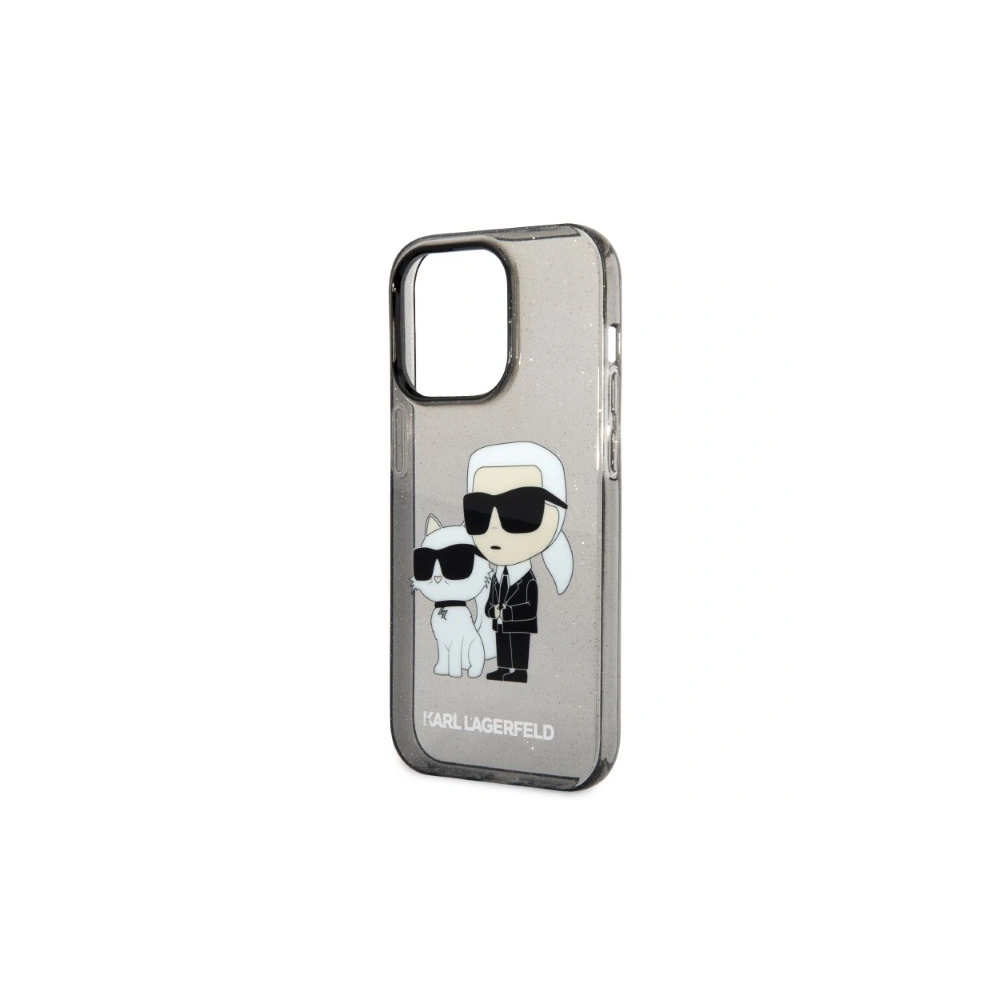 Etui Karl Lagerfeld KLHCP14XHNKCTGK Apple iPhone 14 Pro Max czarny/black hardcase IML GLIT NFT Karl&Choupette
