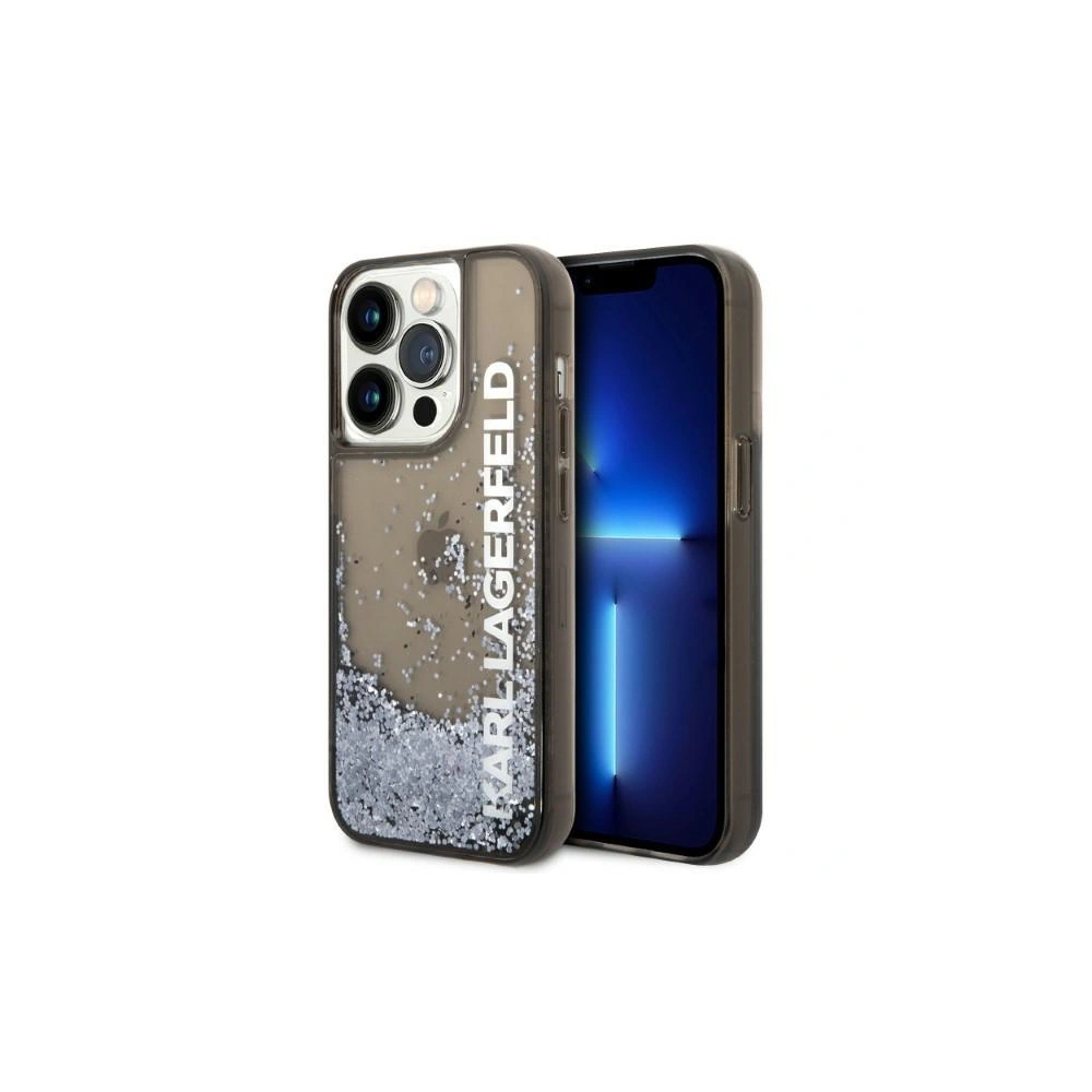 Etui Karl Lagerfeld KLHCP14XLCKVK Apple iPhone 14 Pro Max czarny/black hardcase Liquid Glitter Elong