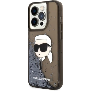 Case Karl Lagerfeld KLHCP14XLNKHCK Apple iPhone 14 Pro Max schwarz/black hardcase Glitter NFT Karl Head