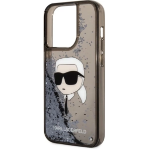 Case Karl Lagerfeld KLHCP14XLNKHCK Apple iPhone 14 Pro Max schwarz/black hardcase Glitter NFT Karl Head