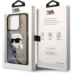 Case Karl Lagerfeld KLHCP14XLNKHCK Apple iPhone 14 Pro Max schwarz/black hardcase Glitter NFT Karl Head