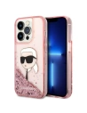 Etui Karl Lagerfeld KLHCP14XLNKHCP Apple iPhone 14 Pro Max rózsaszín/pink keménytok Glitter NFT Karl Head