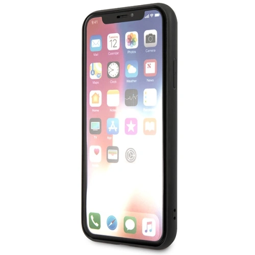 Kup Etui Karl Lagerfeld KLHCPXSAKICKCBK Apple iPhone XS/X negru/black hardcase Saffiano Ikonik Karl&Choupette Head - KLD1252 - {ean13} - Sklep Home Screen