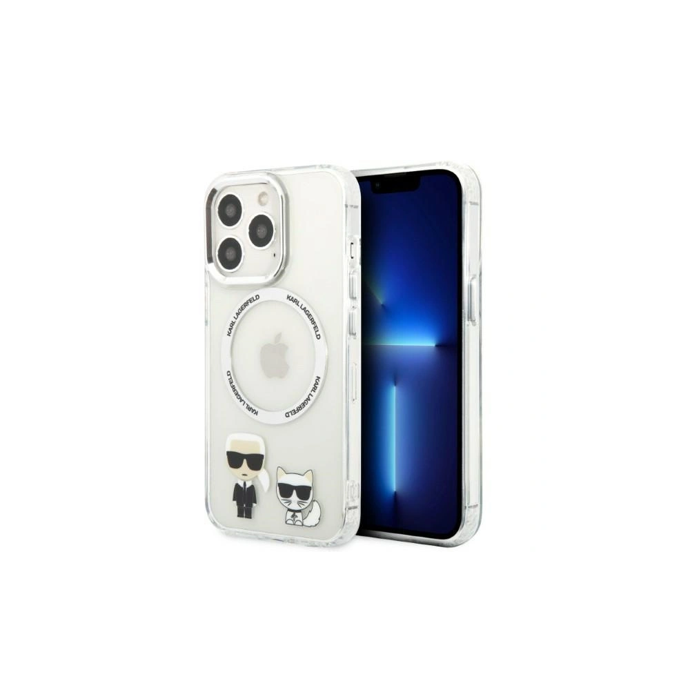 Etui Karl Lagerfeld KLHMP13XHKCT Apple iPhone 13 Pro Max hardcase transparent Karl & Choupette Aluminium Magsafe
