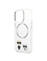Buy Karl Lagerfeld KLHMP13XHKCT Apple iPhone 13 Pro Max hardcase transparent Karl & Choupette Aluminium Magsafe - KLD1254 - {ean13} - Home Screen Store Europe