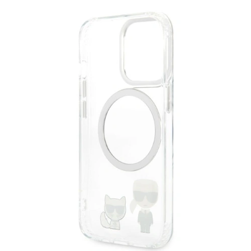 Buy Karl Lagerfeld KLHMP13XHKCT Apple iPhone 13 Pro Max hardcase transparent Karl & Choupette Aluminium Magsafe - KLD1254 - {ean13} - Home Screen Store Europe