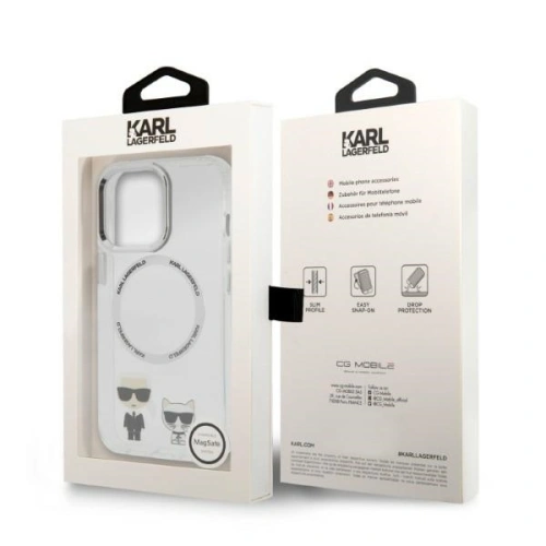 Kup Etui Karl Lagerfeld KLHMP13XHKCT Apple iPhone 13 Pro Max hardcase transparent Karl & Choupette Aluminium Magsafe - KLD1254 - {ean13} - Sklep Home Screen