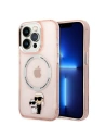Etui Karl Lagerfeld KLHMP14LHNKCIP Apple iPhone 14 Pro hardcase różowy/pink IML NFT Karl&Choupette Magsafe