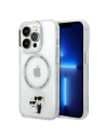 Etui Karl Lagerfeld KLHMP14LHNKCIT Apple iPhone 14 Pro kemény tok átlátszó IML NFT Karl&Choupette Magsafe
