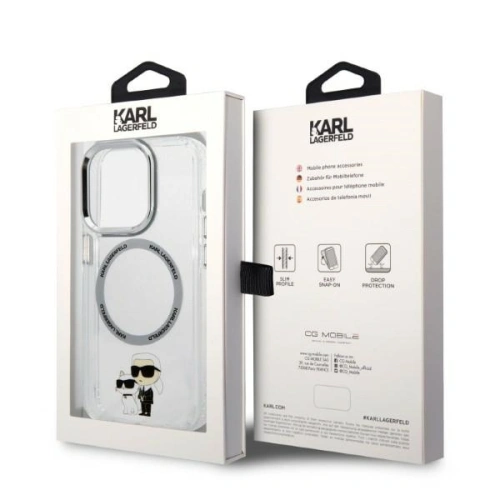 Kup Etui Karl Lagerfeld KLHMP14LHNKCIT Apple iPhone 14 Pro hardcase transparent IML NFT Karl&Choupette Magsafe - KLD1256 - {ean13} - Sklep Home Screen