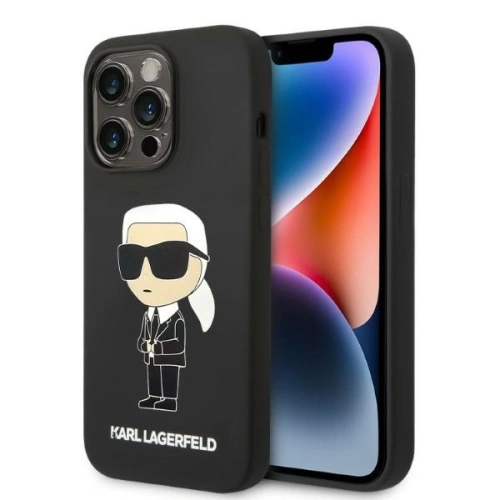 Kup Etui Karl Lagerfeld KLHMP14LSNIKBCK Apple iPhone 14 Pro hardcase černý/black Silicone NFT Ikonik Magsafe - KLD1257 - {ean13} - Sklep Home Screen