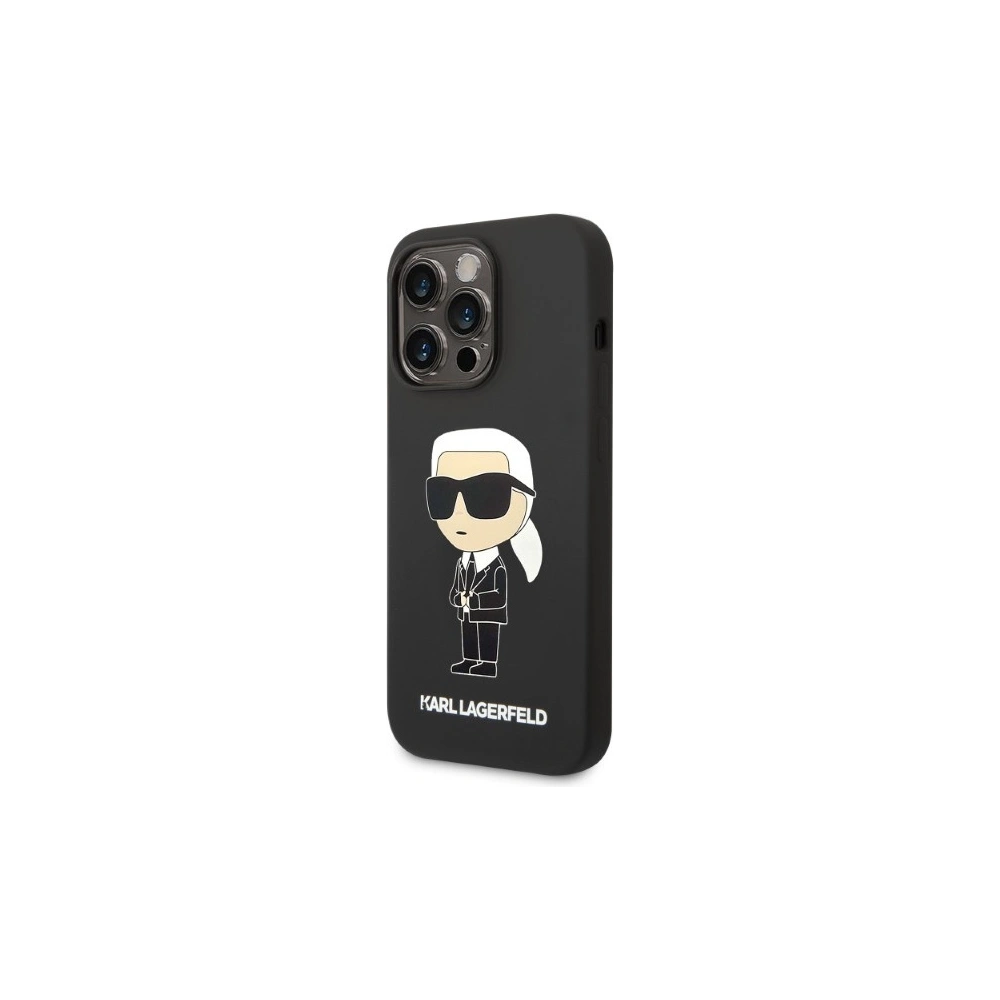 Etui Karl Lagerfeld KLHMP14LSNIKBCK Apple iPhone 14 Pro hardcase czarny/black Silicone NFT Ikonik Magsafe