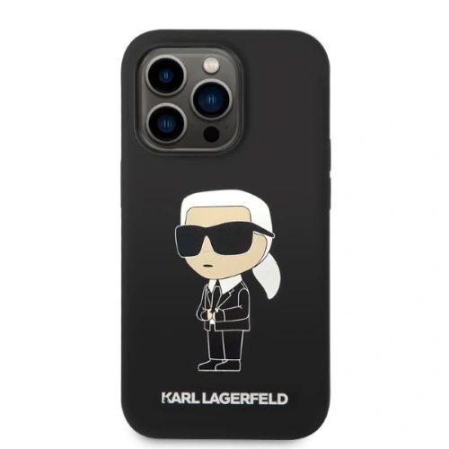 Kup Etui Karl Lagerfeld KLHMP14LSNIKBCK Apple iPhone 14 Pro hardcase černý/black Silicone NFT Ikonik Magsafe - KLD1257 - {ean13} - Sklep Home Screen