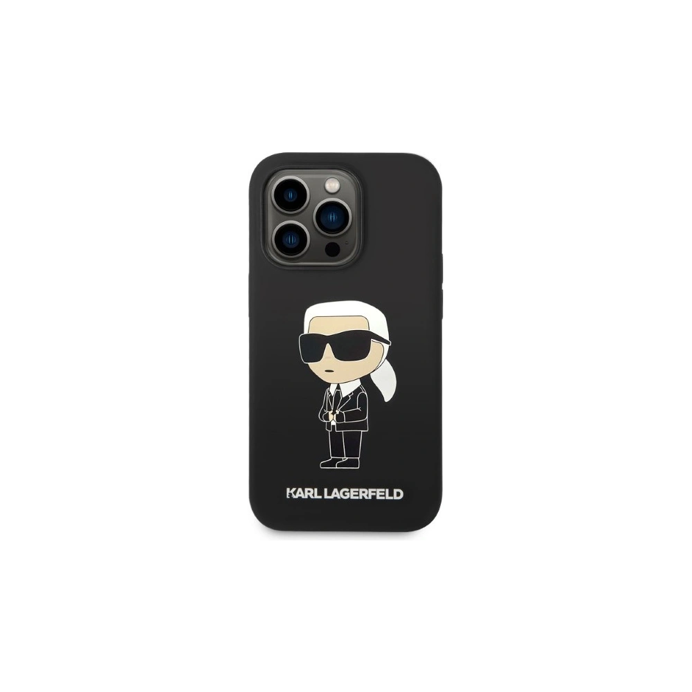 Etui Karl Lagerfeld KLHMP14LSNIKBCK Apple iPhone 14 Pro hardcase czarny/black Silicone NFT Ikonik Magsafe