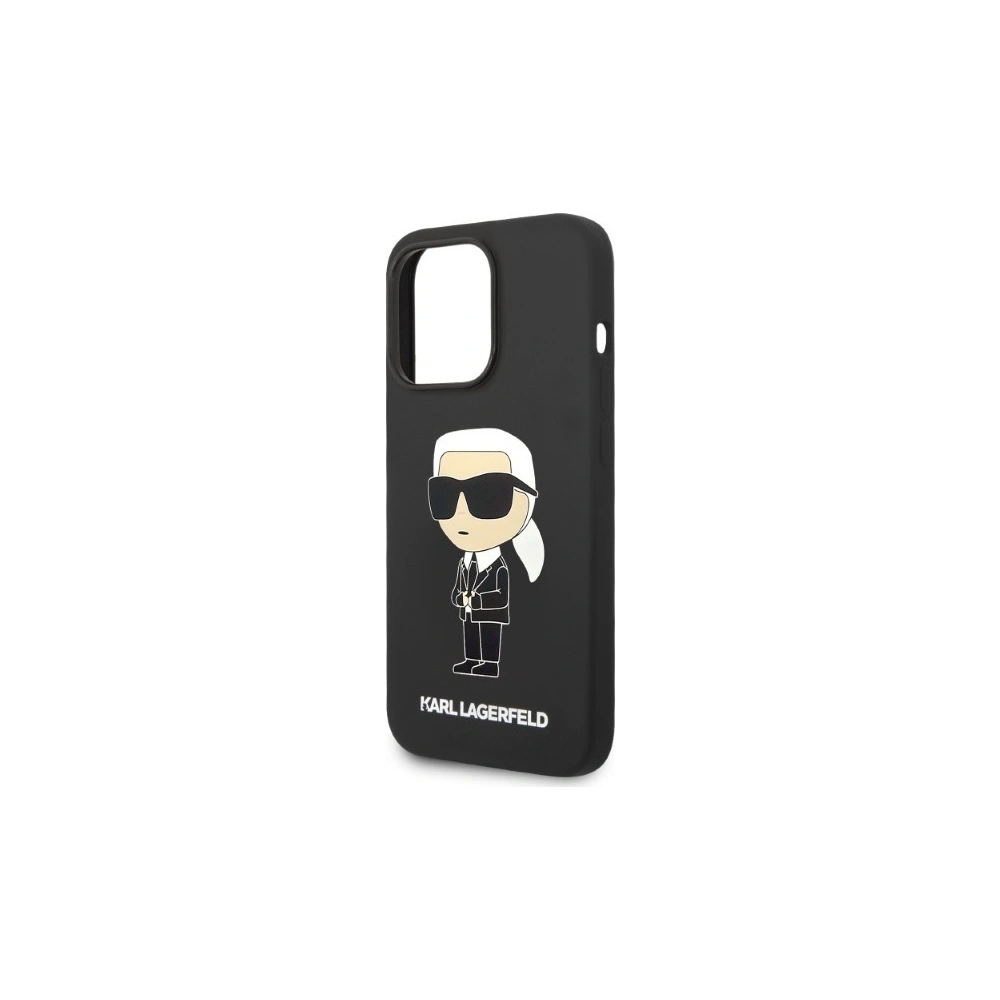 Etui Karl Lagerfeld KLHMP14LSNIKBCK Apple iPhone 14 Pro hardcase czarny/black Silicone NFT Ikonik Magsafe