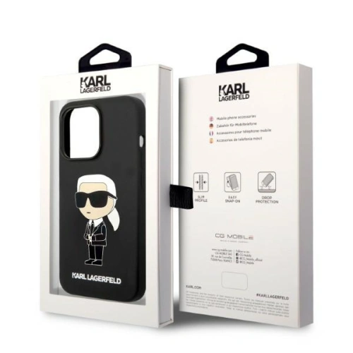 Kup Etui Karl Lagerfeld KLHMP14LSNIKBCK Apple iPhone 14 Pro hardcase černý/black Silicone NFT Ikonik Magsafe - KLD1257 - {ean13} - Sklep Home Screen