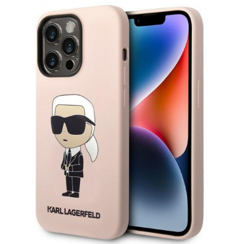 Kup Etui Karl Lagerfeld KLHMP14LSNIKBCP Apple iPhone 14 Pro hardcase różowy/pink Silicone NFT Ikonik Magsafe - 3666339087661 - KLD1258 - Homescreen.pl