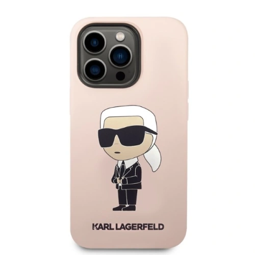 Kup Etui Karl Lagerfeld KLHMP14LSNIKBCP Apple iPhone 14 Pro hardcase rózsaszín/pink Silicone NFT Ikonik Magsafe - KLD1258 - {ean13} - Sklep Home Screen