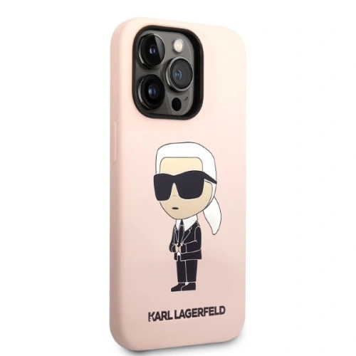 Kup Etui Karl Lagerfeld KLHMP14LSNIKBCP Apple iPhone 14 Pro hardcase rózsaszín/pink Silicone NFT Ikonik Magsafe - KLD1258 - {ean13} - Sklep Home Screen