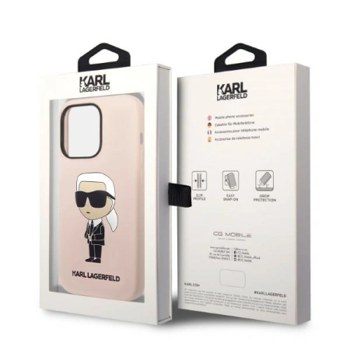 Kup Etui Karl Lagerfeld KLHMP14LSNIKBCP Apple iPhone 14 Pro hardcase rózsaszín/pink Silicone NFT Ikonik Magsafe - KLD1258 - {ean13} - Sklep Home Screen