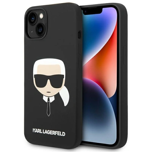 Kup Etui Karl Lagerfeld KLHMP14MSLKHBK Apple iPhone 14 Plus / 15 Plus hardcase černý/black Silicone Karl`s Head Magsafe - KLD1259 - {ean13} - Sklep Home Screen