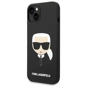 Etui Karl Lagerfeld KLHMP14MSLKHBK Apple iPhone 14 Plus / 15 Plus hardcase czarny/black Silicone Karl`s Head Magsafe