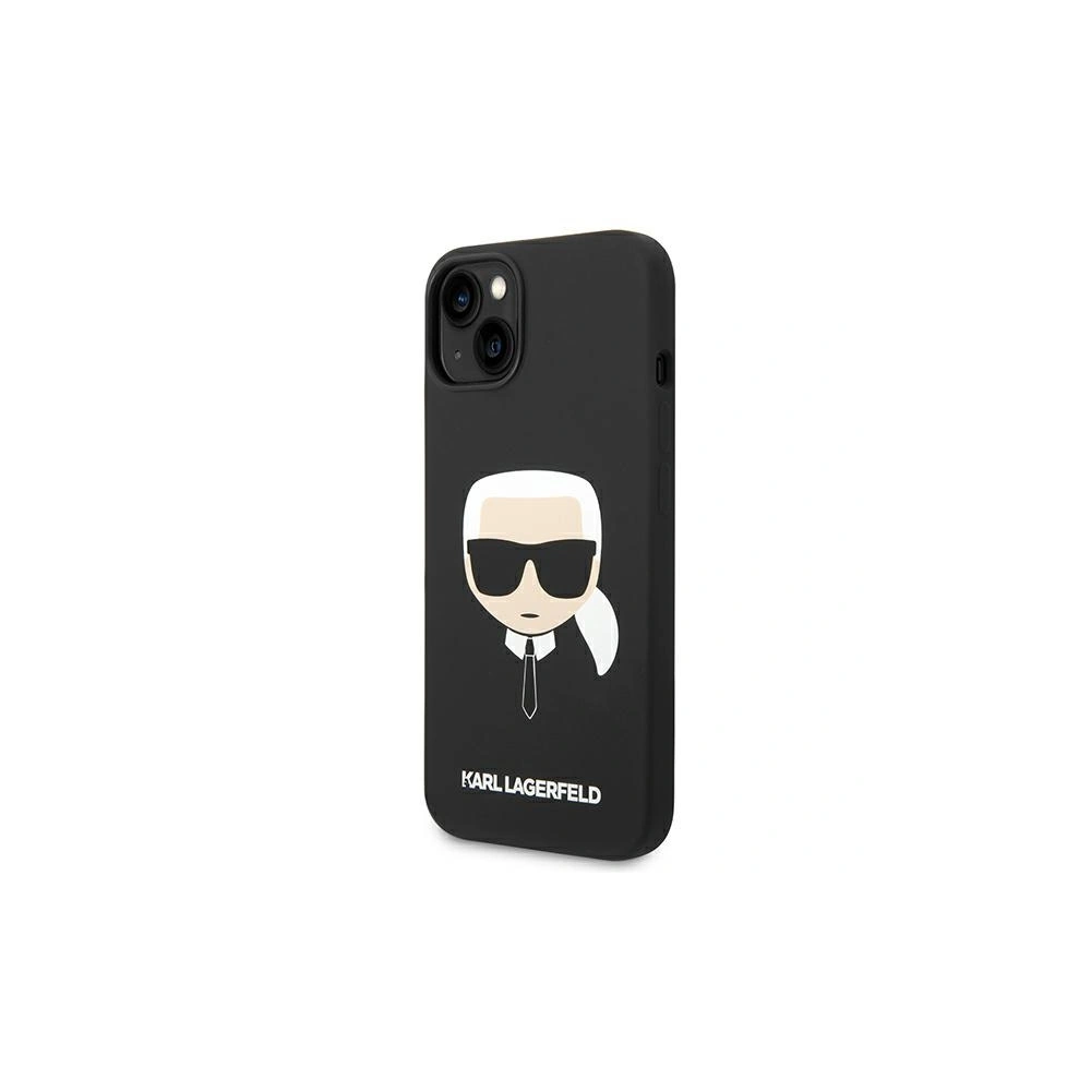 Etui Karl Lagerfeld KLHMP14MSLKHBK Apple iPhone 14 Plus / 15 Plus hardcase czarny/black Silicone Karl`s Head Magsafe