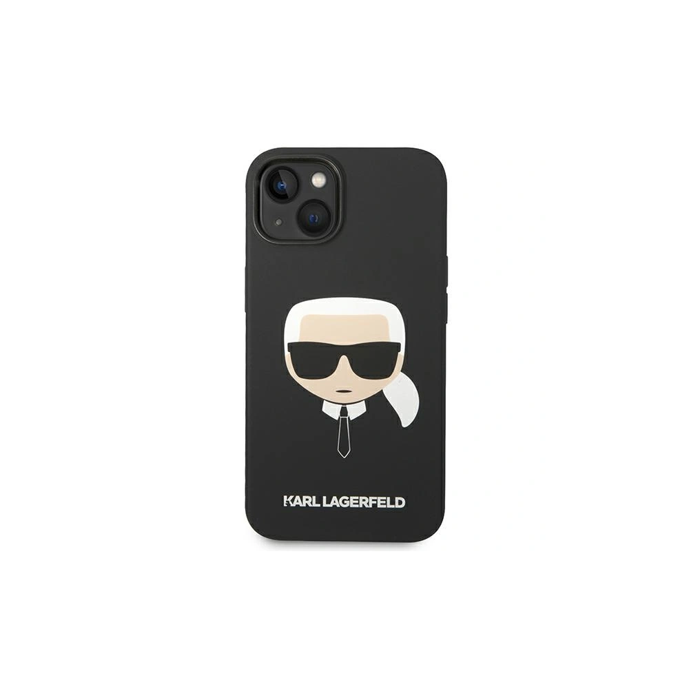 Etui Karl Lagerfeld KLHMP14MSLKHBK Apple iPhone 14 Plus / 15 Plus hardcase czarny/black Silicone Karl`s Head Magsafe