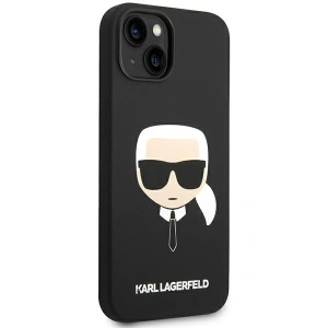 Etui Karl Lagerfeld KLHMP14MSLKHBK Apple iPhone 14 Plus / 15 Plus hardcase czarny/black Silicone Karl`s Head Magsafe
