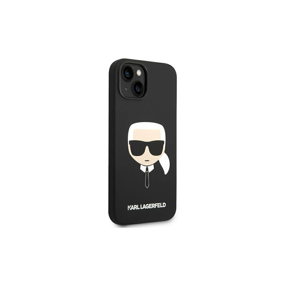 Etui Karl Lagerfeld KLHMP14MSLKHBK Apple iPhone 14 Plus / 15 Plus hardcase czarny/black Silicone Karl`s Head Magsafe