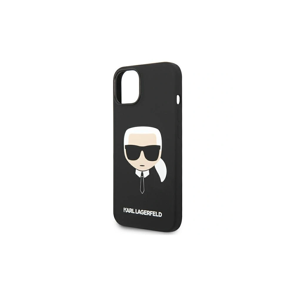 Etui Karl Lagerfeld KLHMP14MSLKHBK Apple iPhone 14 Plus / 15 Plus hardcase czarny/black Silicone Karl`s Head Magsafe