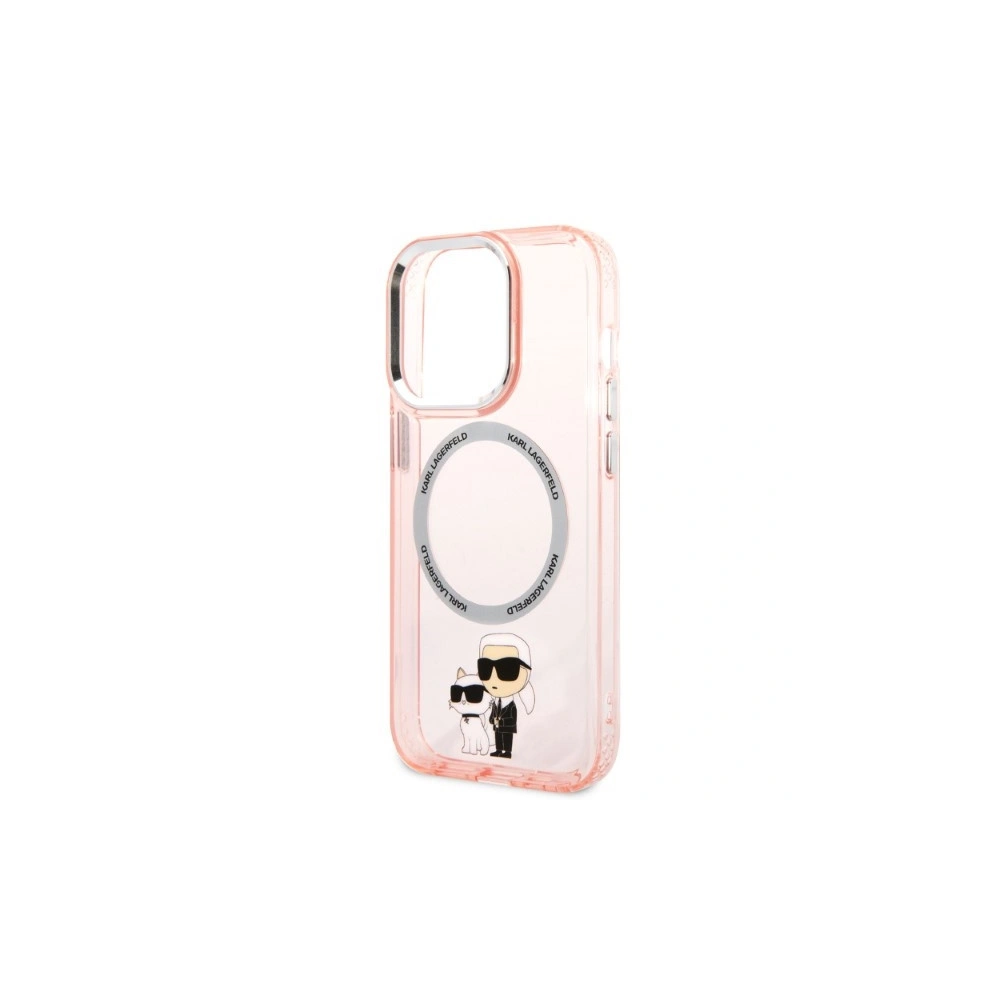 Etui Karl Lagerfeld KLHMP14XHNKCIP Apple iPhone 14 Pro Max hardcase różowy/pink IML NFT Karl&Choupette Magsafe