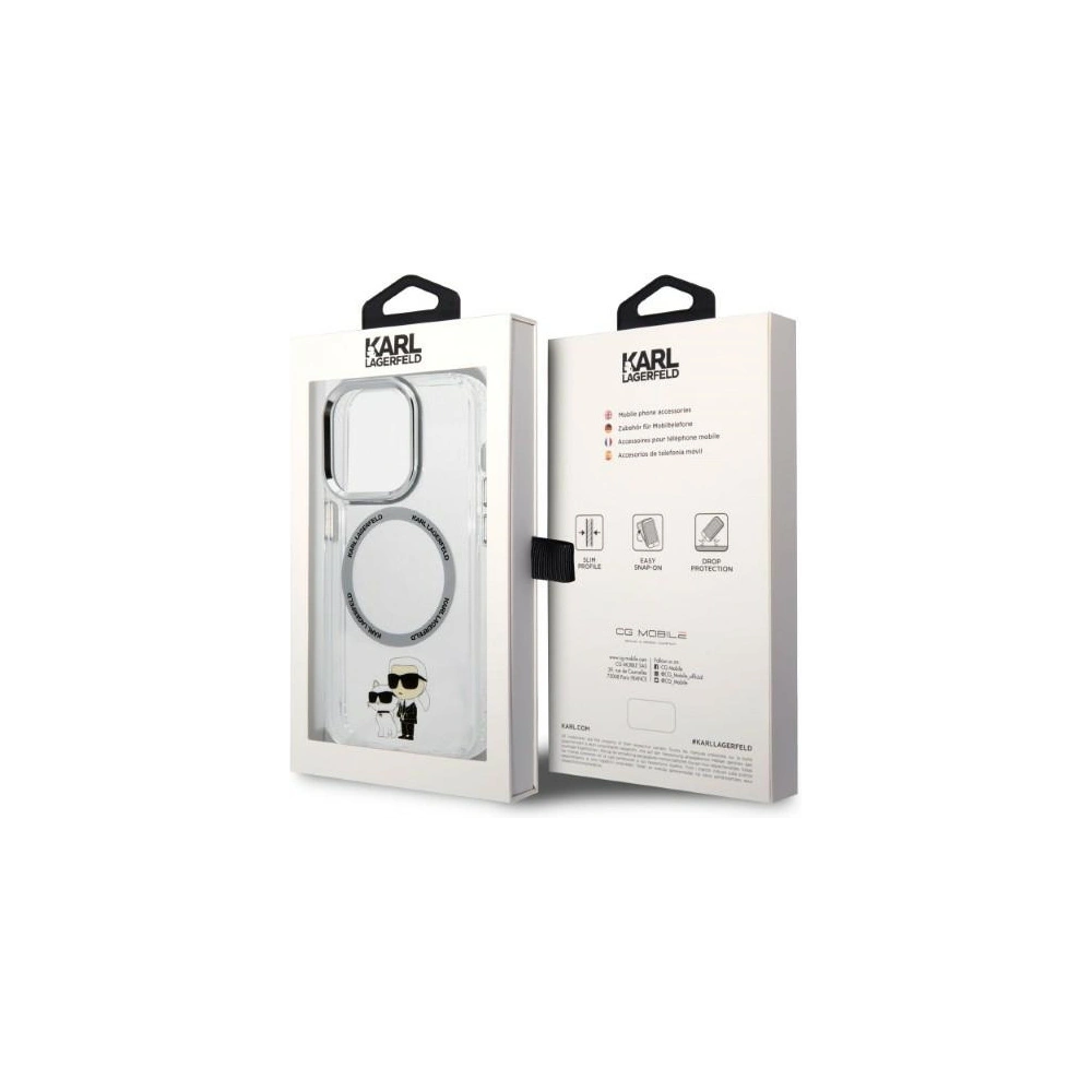 Etui Karl Lagerfeld KLHMP14XHNKCIT Apple iPhone 14 Pro Max hardcase transparent IML NFT Karl&Choupette Magsafe