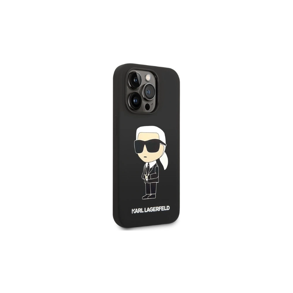 Etui Karl Lagerfeld KLHMP14XSNIKBCK Apple iPhone 14 Pro Max hardcase czarny/black Silicone NFT Ikonik Magsafe