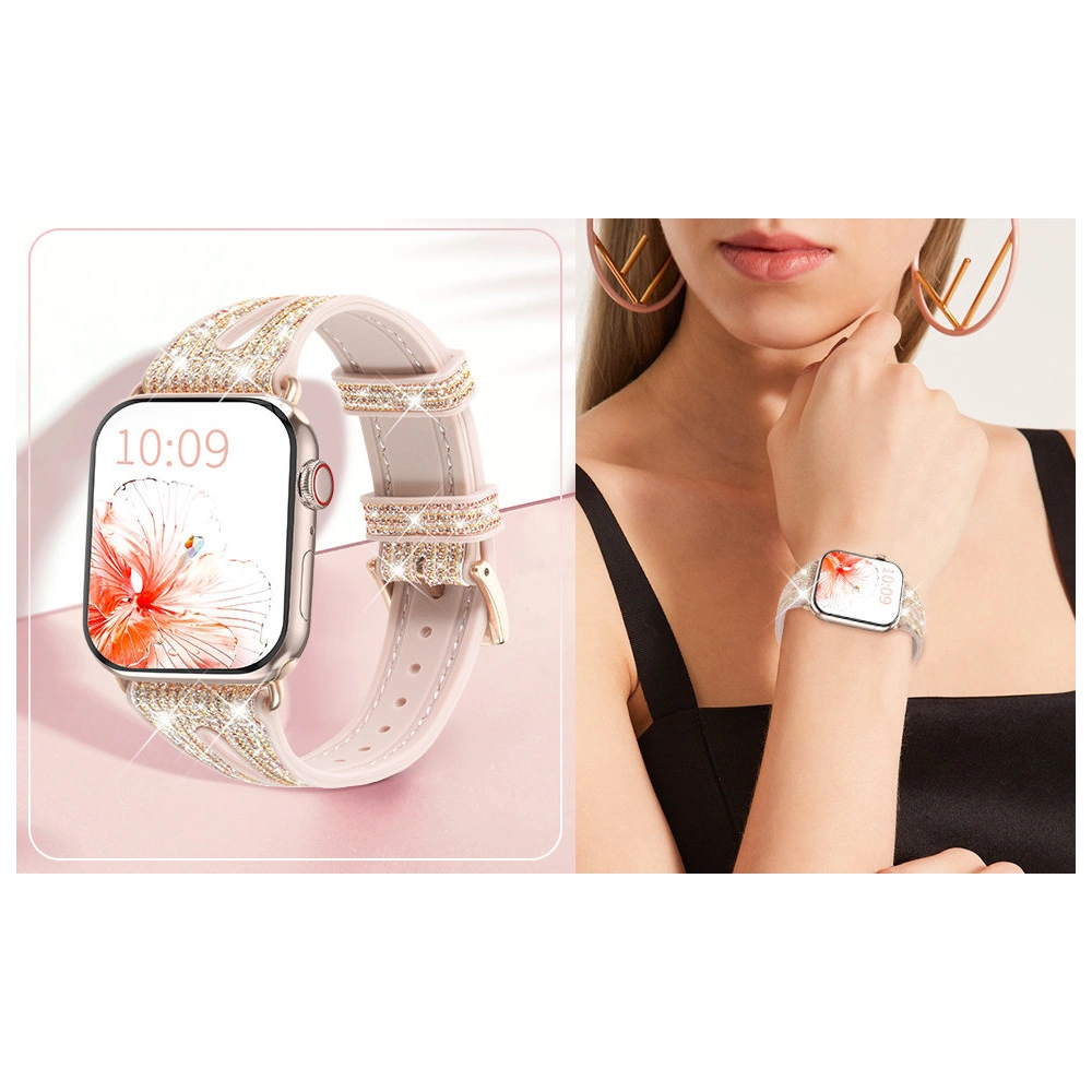 Pasek Kingxbar New Chameleon Band Apple Watch 4/5/6/7/SE/8/9 44/45mm złoty