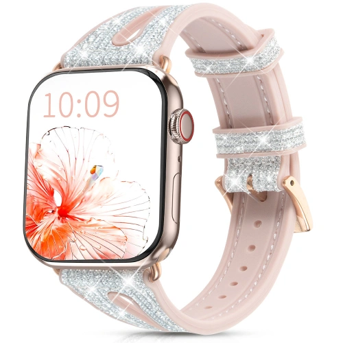 Kup Kingxbar Neue Chameleon Band Apple Watch 4/5/6/7/SE/8/9 44/45mm silber - KGX489 - {ean13} - Sklep Home Screen