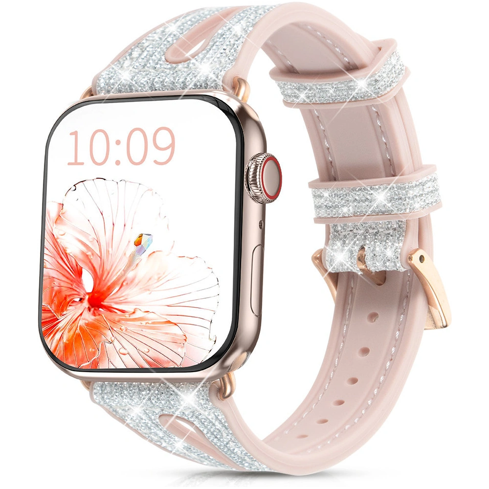 Pasek Kingxbar New Chameleon Band Apple Watch 4/5/6/7/SE/8/9 44/45mm srebrny