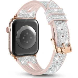 Pasek Kingxbar New Chameleon Band Apple Watch 4/5/6/7/SE/8/9 44/45mm srebrny