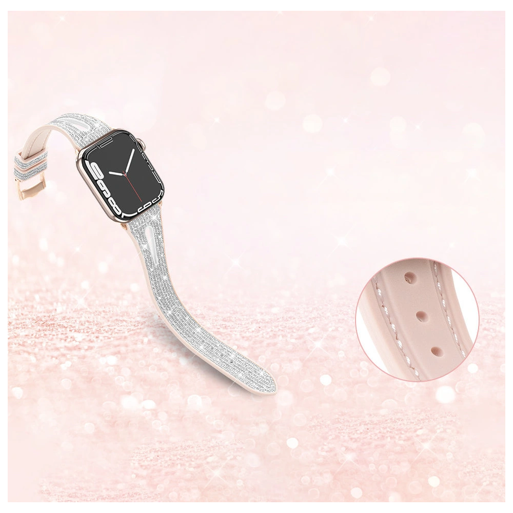 Pasek Kingxbar New Chameleon Band Apple Watch 4/5/6/7/SE/8/9 44/45mm srebrny