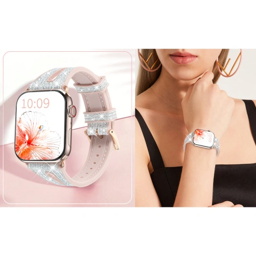 Kup Kingxbar Neue Chameleon Band Apple Watch 4/5/6/7/SE/8/9 44/45mm silber - KGX489 - {ean13} - Sklep Home Screen