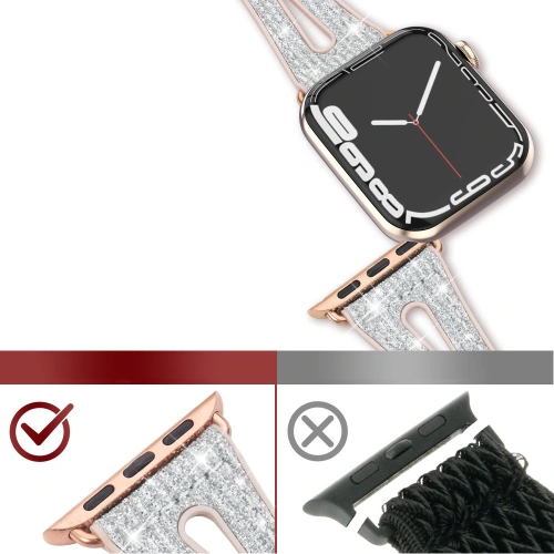 Kup Kingxbar Neue Chameleon Band Apple Watch 4/5/6/7/SE/8/9 44/45mm silber - KGX489 - {ean13} - Sklep Home Screen
