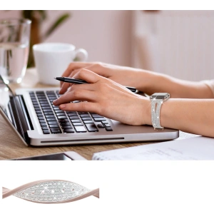 Pasek Kingxbar New Chameleon Band Apple Watch 4/5/6/7/SE/8/9 44/45mm srebrny