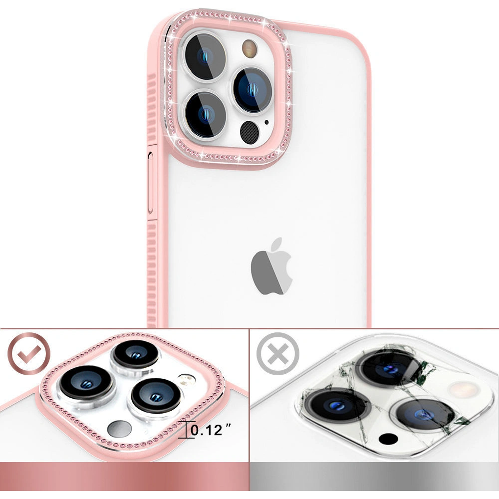 Etui Kingxbar Sparkle Apple iPhone 13 Pro Max różowy