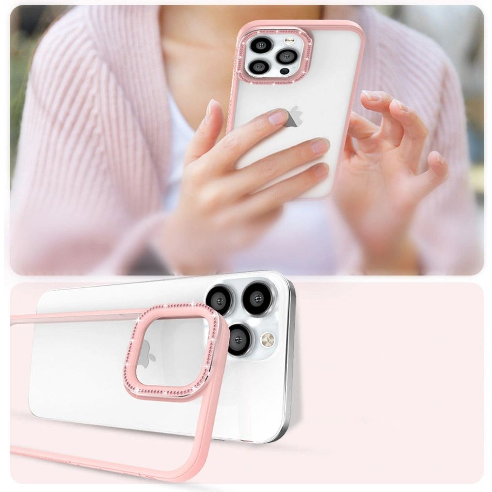 Etui Kingxbar Sparkle Apple iPhone 13 Pro Max różowy