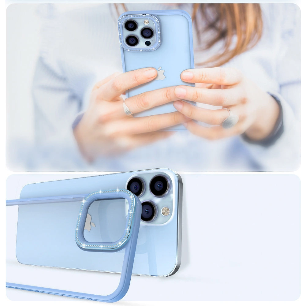 Etui Kingxbar Sparkle Apple iPhone 13 Pro Max niebieski