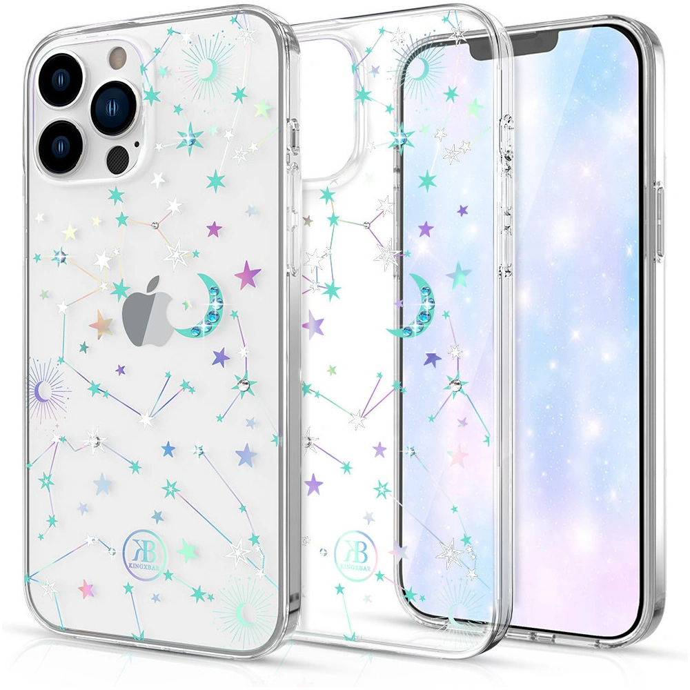 Etui Kingxbar Lucky Swarovski Apple iPhone 13 Pro przezroczysty (Zodiac)