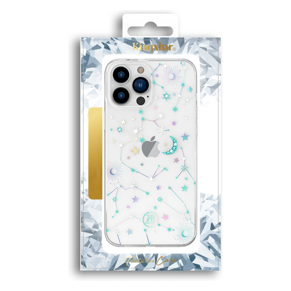 Etui Kingxbar Lucky Swarovski Apple iPhone 13 Pro przezroczysty (Zodiac)