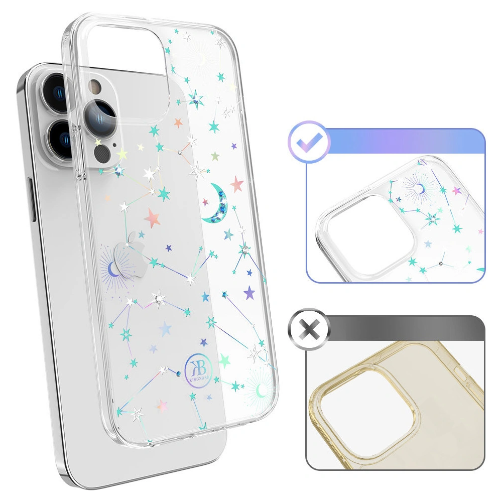 Etui Kingxbar Lucky Swarovski Apple iPhone 13 Pro przezroczysty (Zodiac)